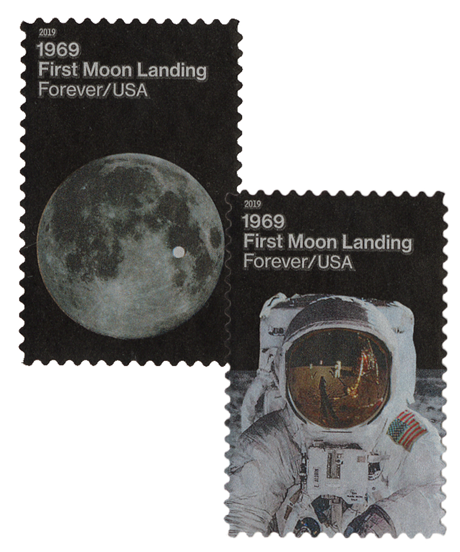 2019 First Moon Landing stamps