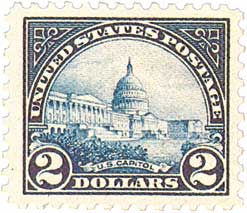 1923 $2 Capitol stamp