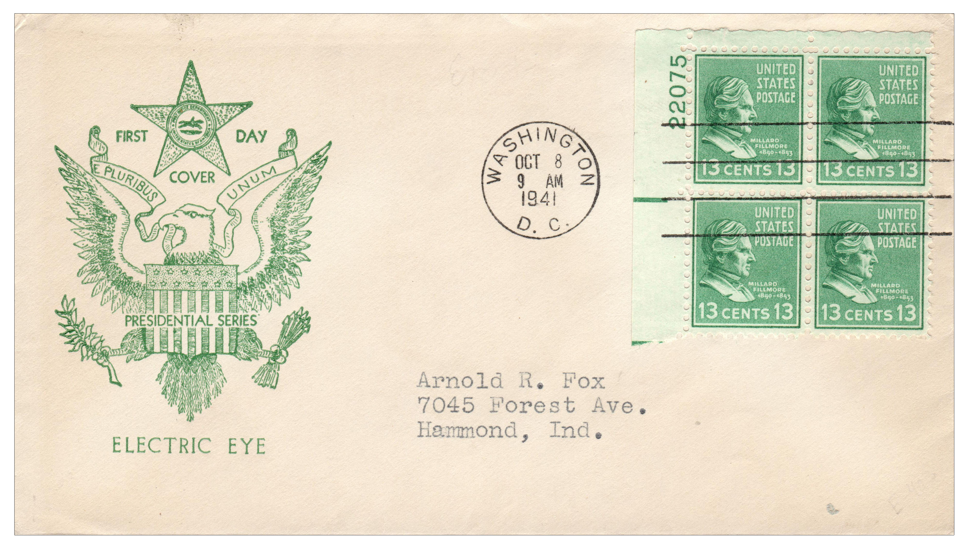 1938 Fillmore Electric Eye First Day Cover