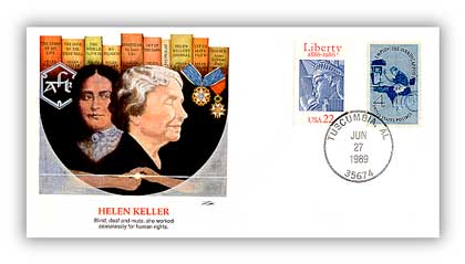 15¢ Helen Keller & Anne Sullivan - Pack of 25 unused stamps from 1980