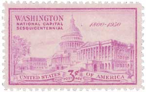 1950 3Â¢ United States Capitol stamp