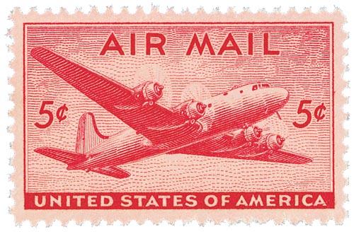 (2) 1946 5 Cent US Air Mail Stamps Scott #C32