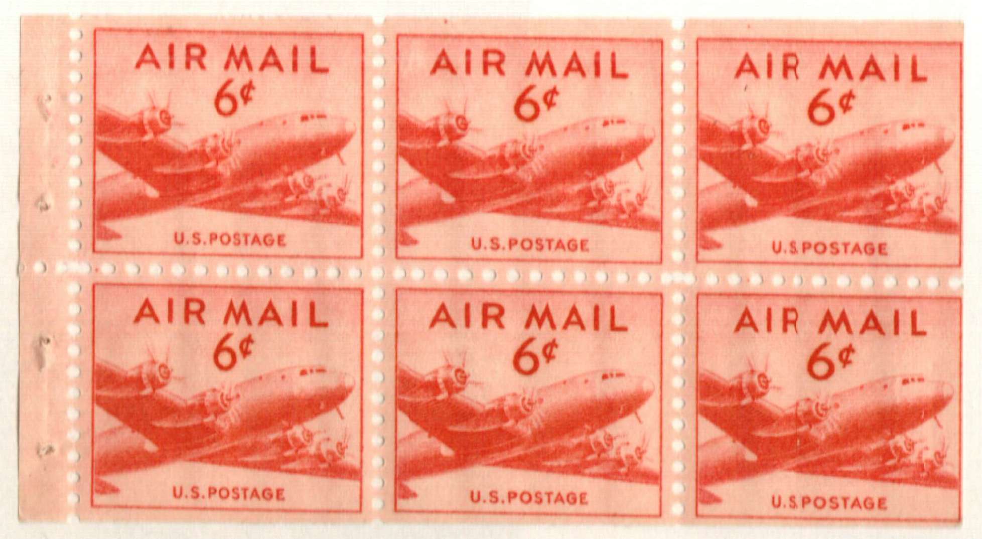 US Sc #UC2 air mail 5 cent stamped envelope, vintage airmail
