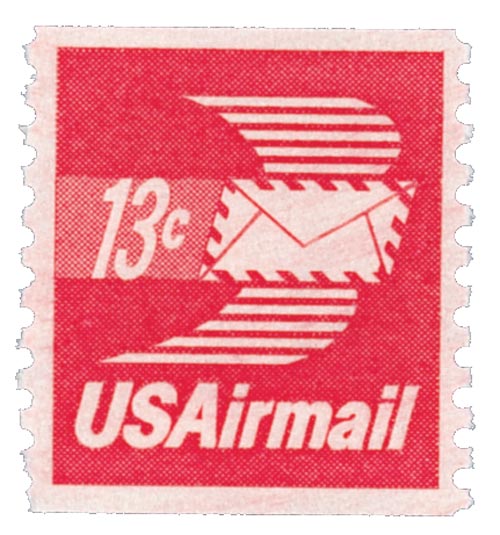 TEN 10c 50 Star Runway Airmail Stamp .. millésime Timbres-poste