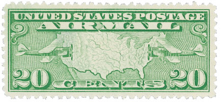 1927 Map and Mail Planes stamp
