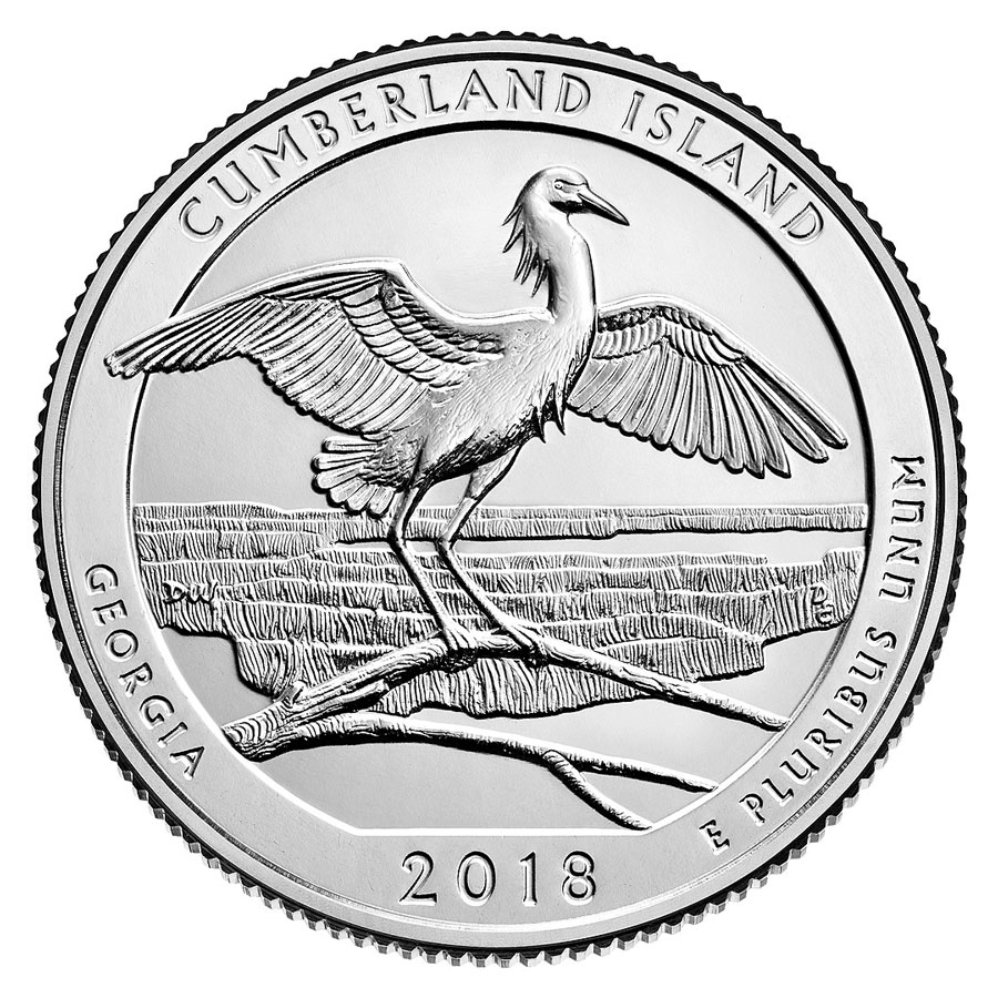 2018 Cumberland Island National Seashore Quarter, D Mint