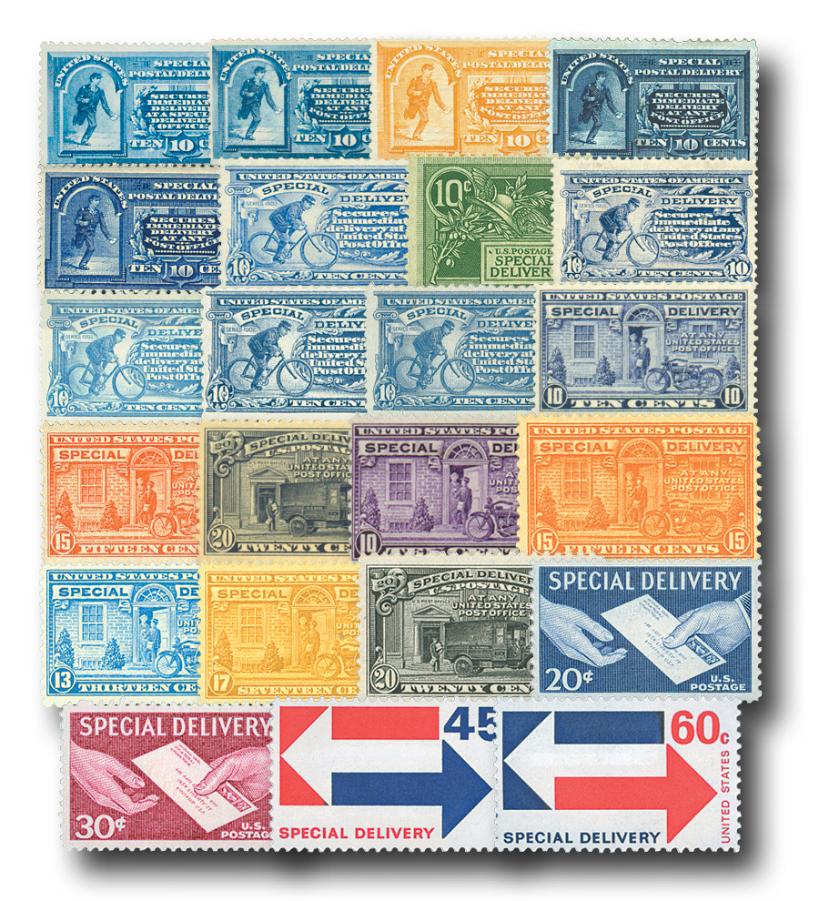 U.S. #E1-23 – Complete set of 23 Special Delivery stamps.