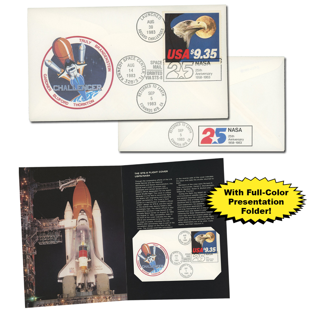 1983 Challenger Space Shuttle Commemorative Cover with Certificate of Authenticity and Presentation Folder