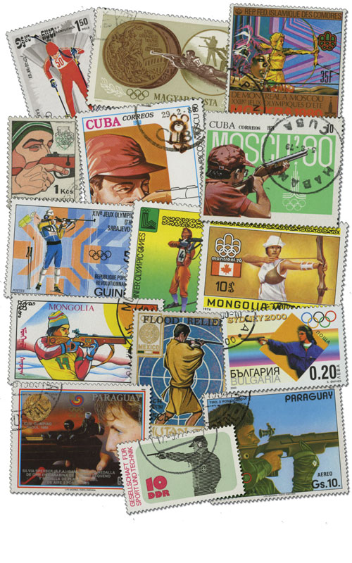 100 worldwide shooting stamps