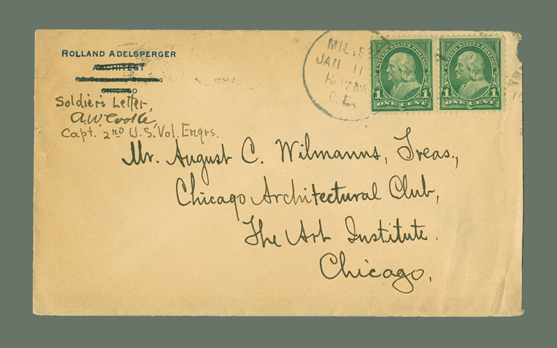 Pair of 1898 1c Franklins (#279) on Spanish American War Soldier's Cover to Chicago
