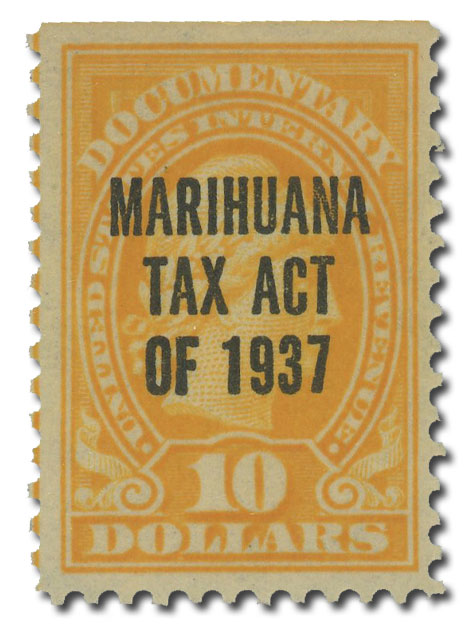 1937 $10 Marihuana tax stamp