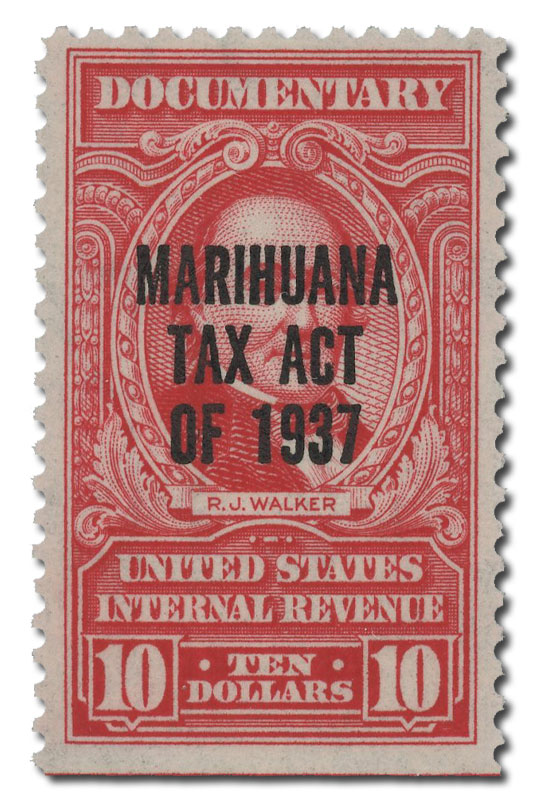 1962 $10 2nd Issue Marihuana tax stamp