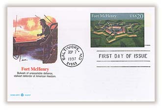 U.S. #UX284 â€“ Fort McHenry First Day Postal Card.