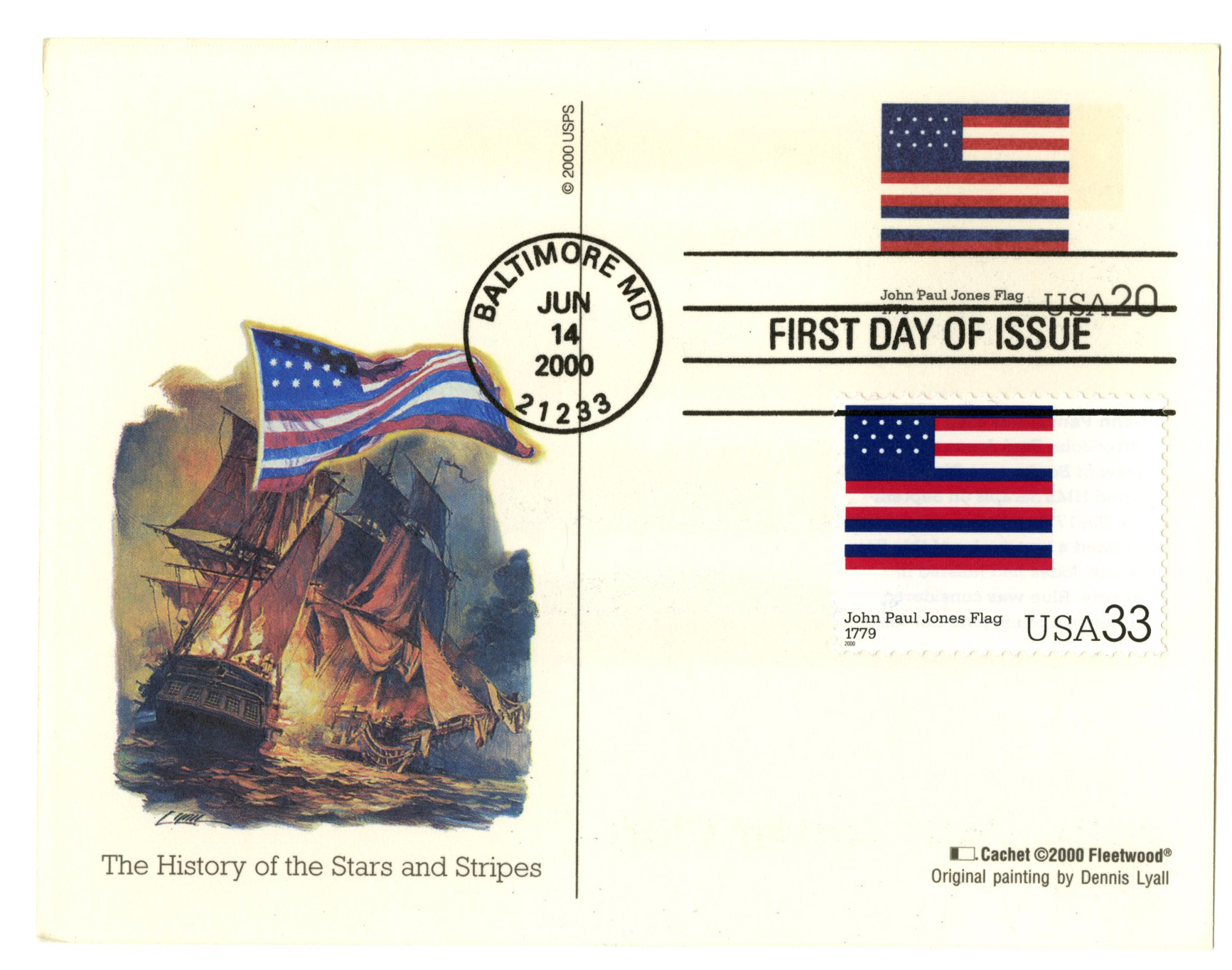 VINTAGE TREASURES ~~ Stamps For Crafting: US John Paul Jones 15c
